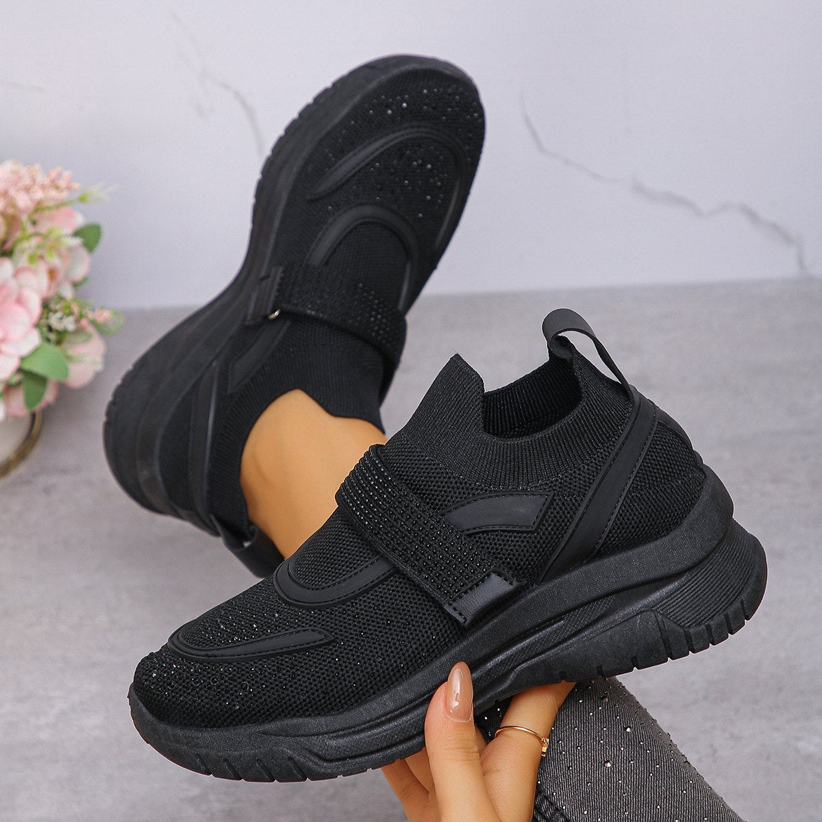 Women's Deep-soled Breathable Wedge Sneakers