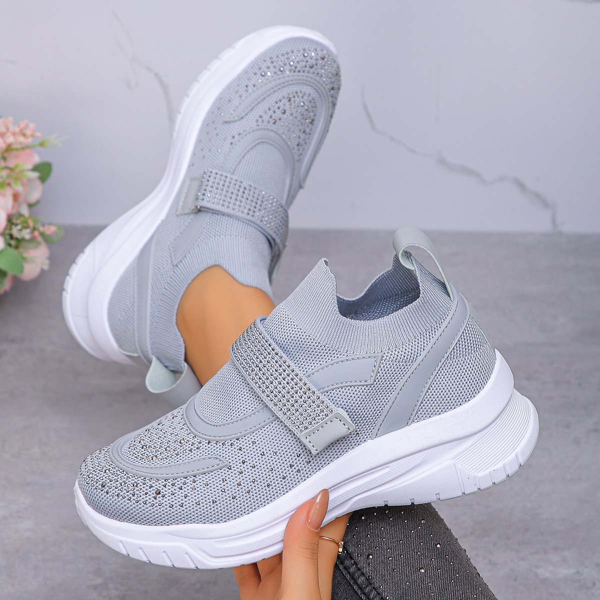 Women's Deep-soled Breathable Wedge Sneakers