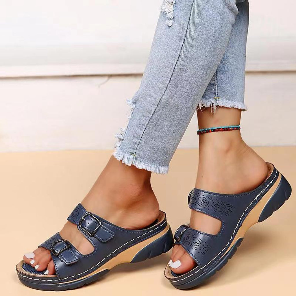 Women's Double Buckle Sandals