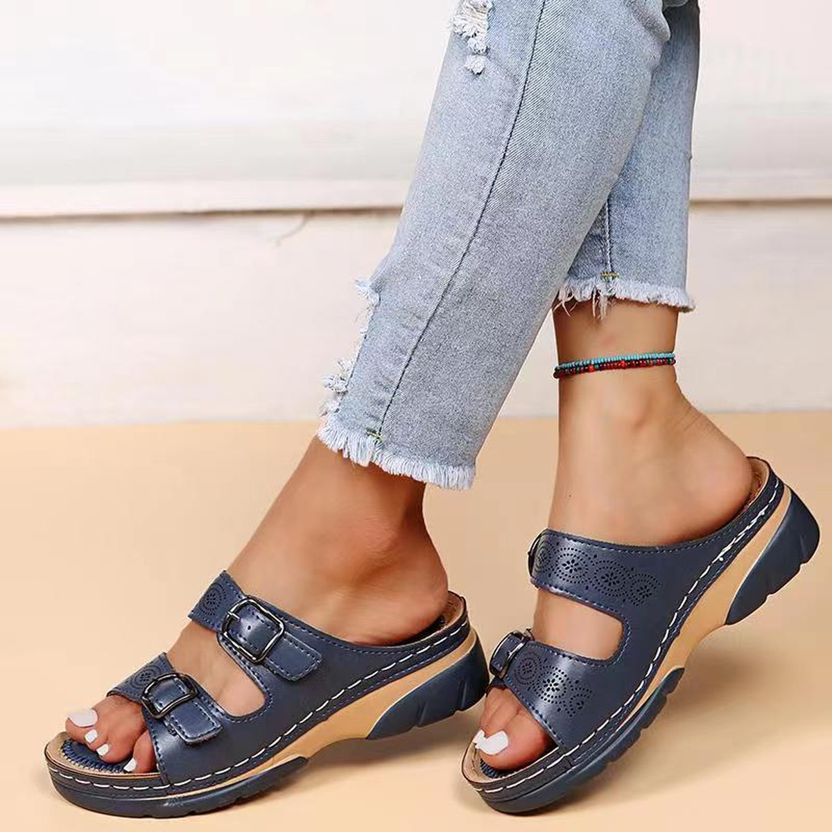 Women's Double Buckle Sandals