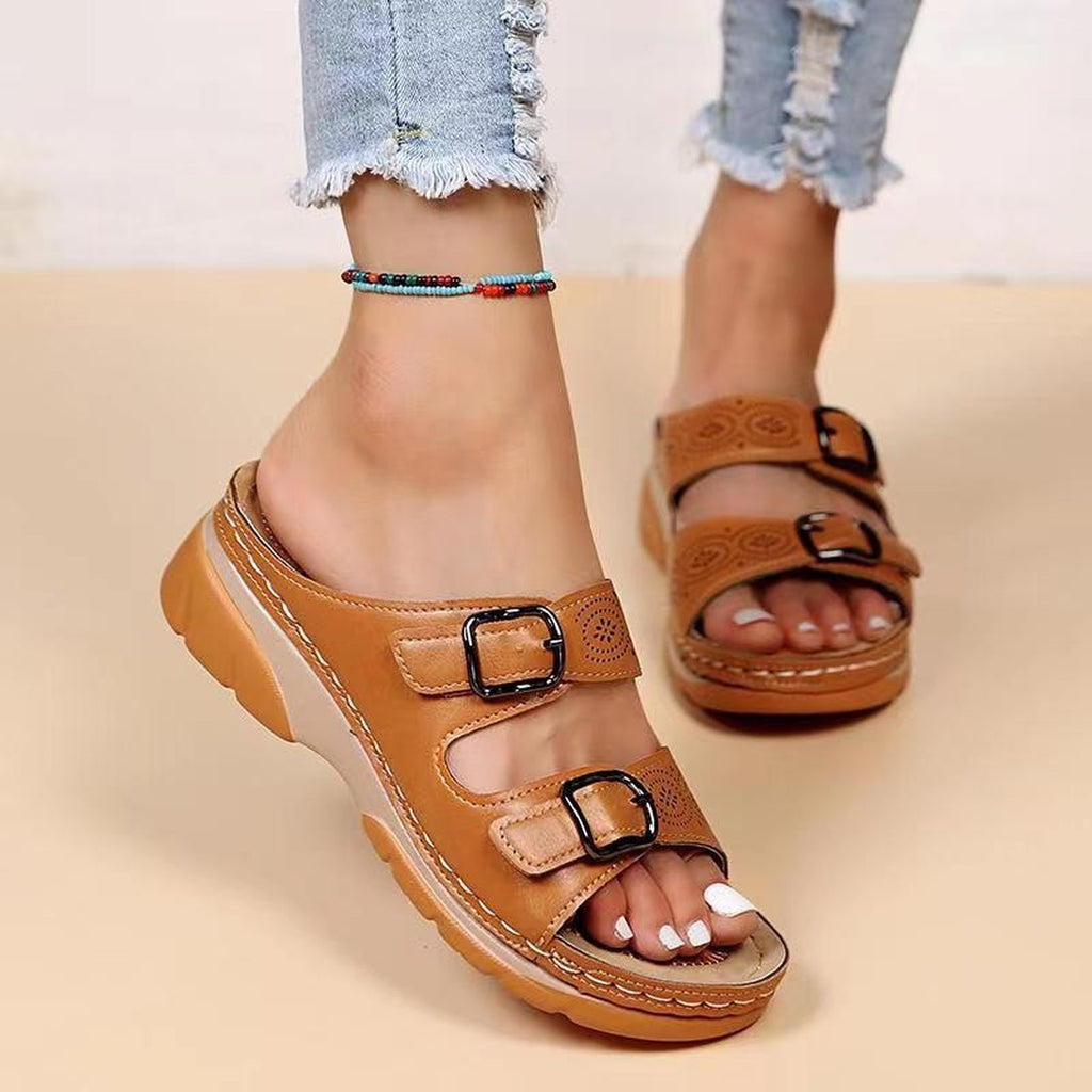 Women's Double Buckle Sandals