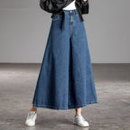 Women's Drop Wide Leg Jeans Skirt