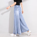 Women's Drop Wide Leg Jeans Skirt