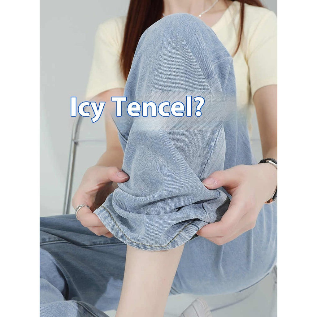 Women's Elastic Waist Lyocell Jeans