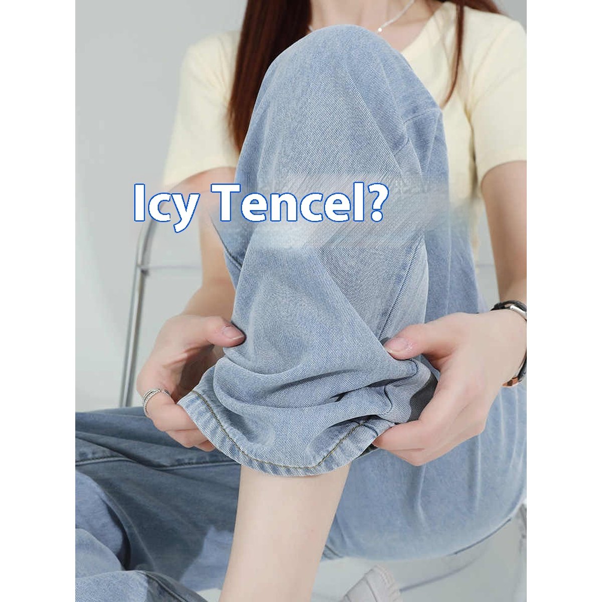 Women's Elastic Waist Lyocell Jeans