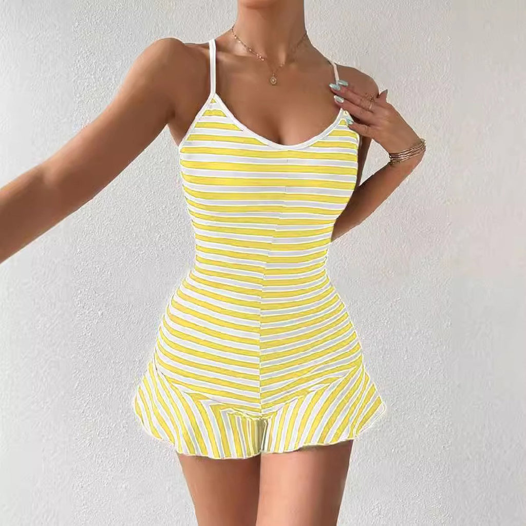 Women's Elegant Slim Ruffled Jumpsuit