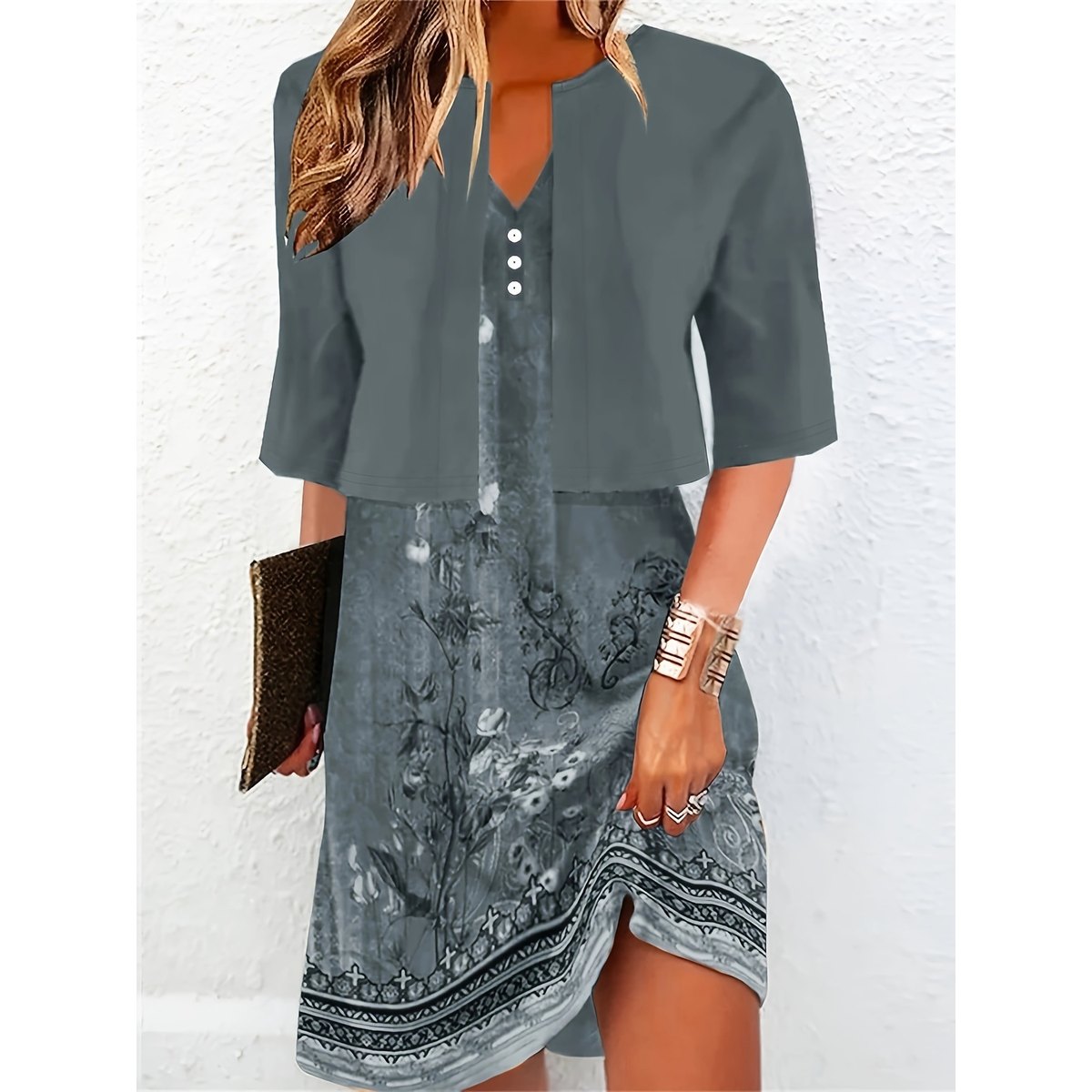 Women's Elegant Two-piece Dress Set