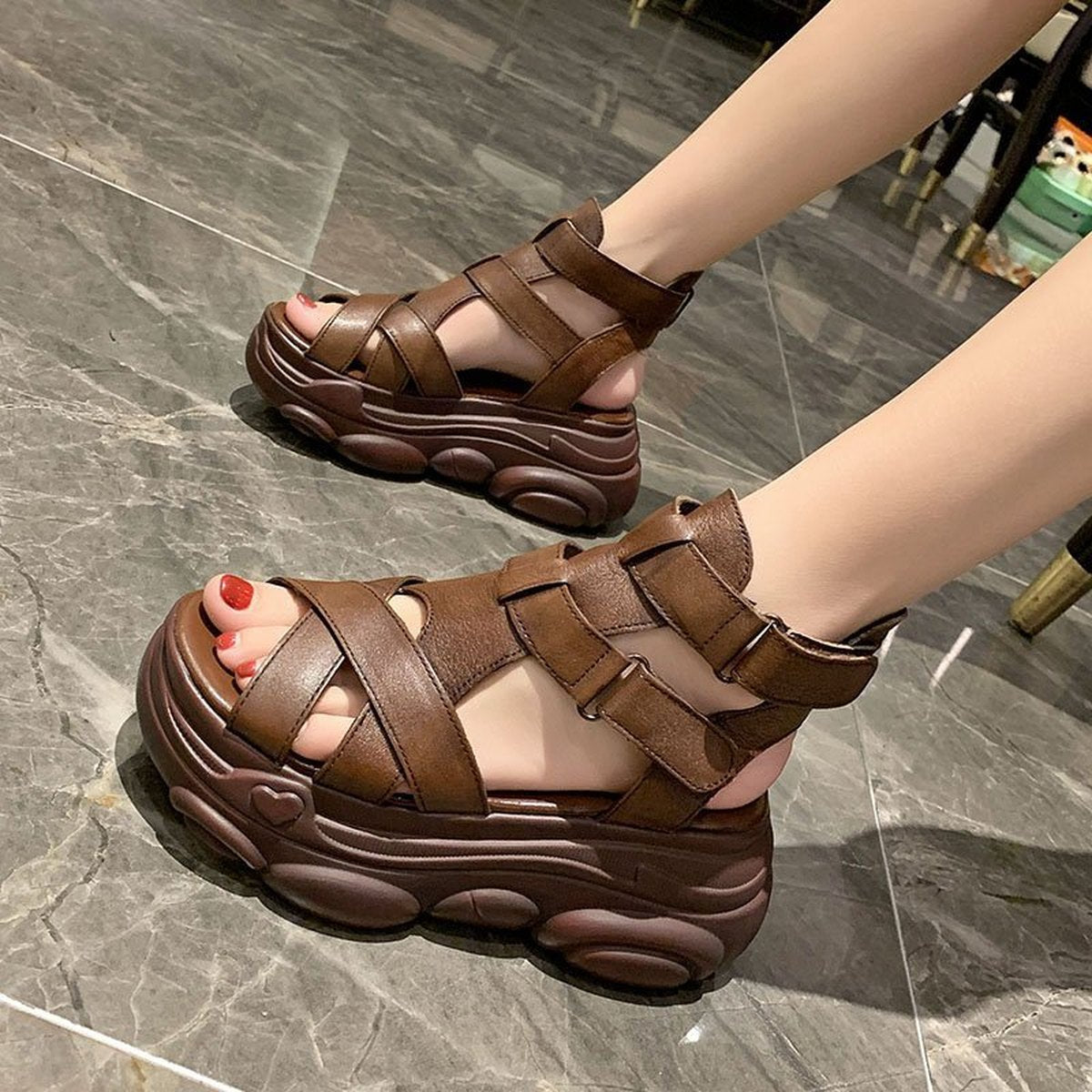 Women's Flat-heel Platform Sandals
