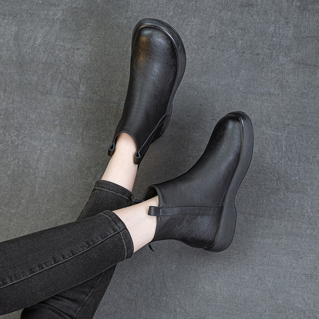 Women's Fleece-lined Flat Ankle Boots