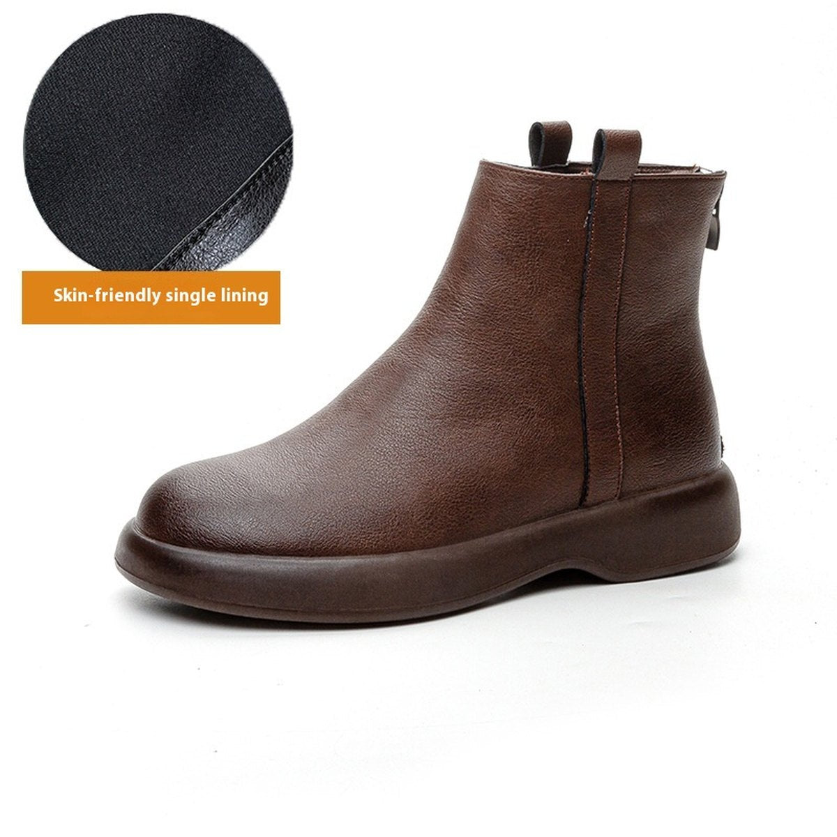 Women's Fleece-lined Flat Ankle Boots