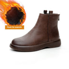 Women's Fleece-lined Flat Ankle Boots
