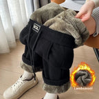 Women's Fleece-lined Thickening Wide Leg Pants