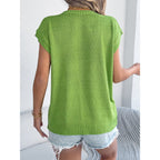 Women's Floral Casual Batwing Sleeve Loose Knit Vacation
