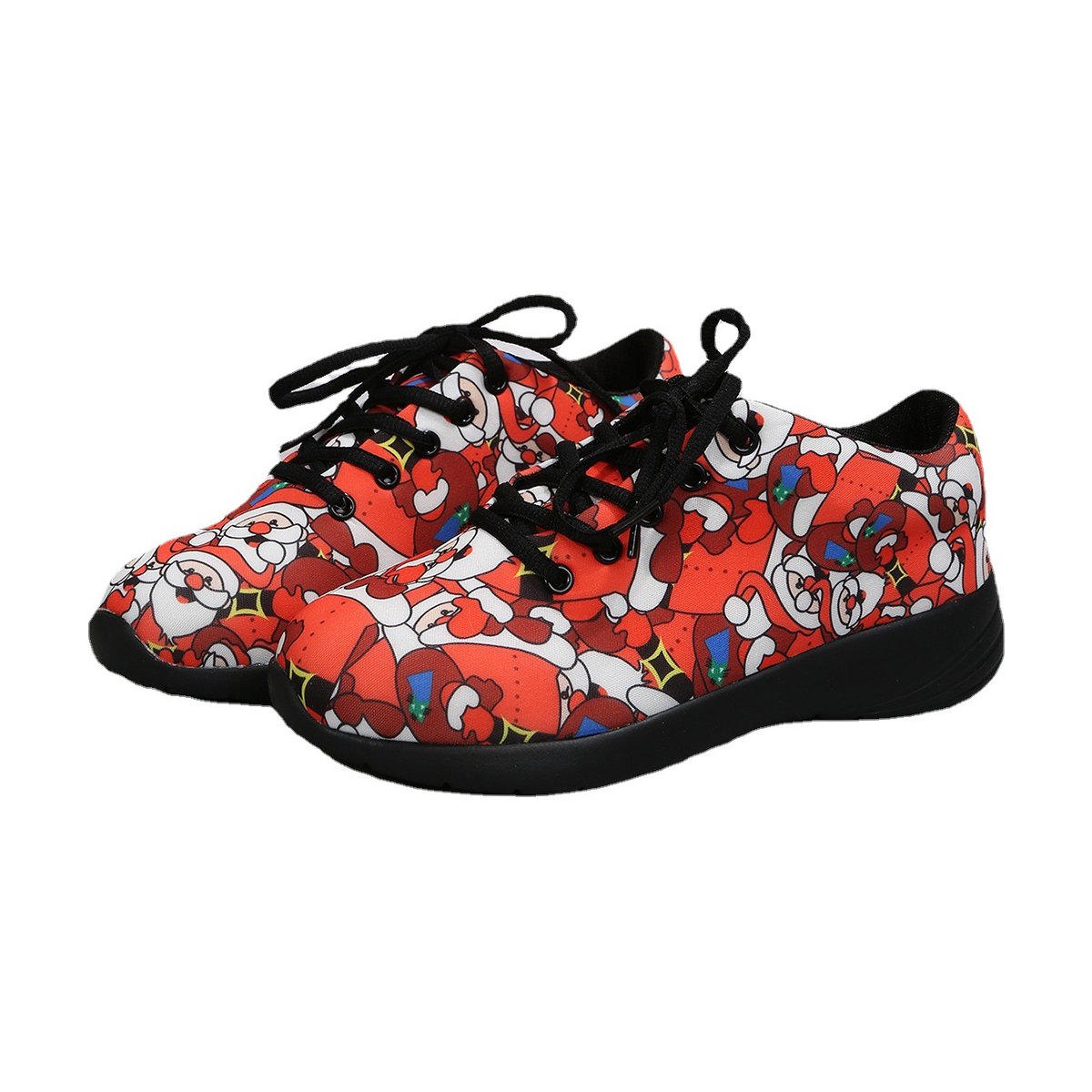 Women's Floral Santa Claus Sneakers Nude British Lefu