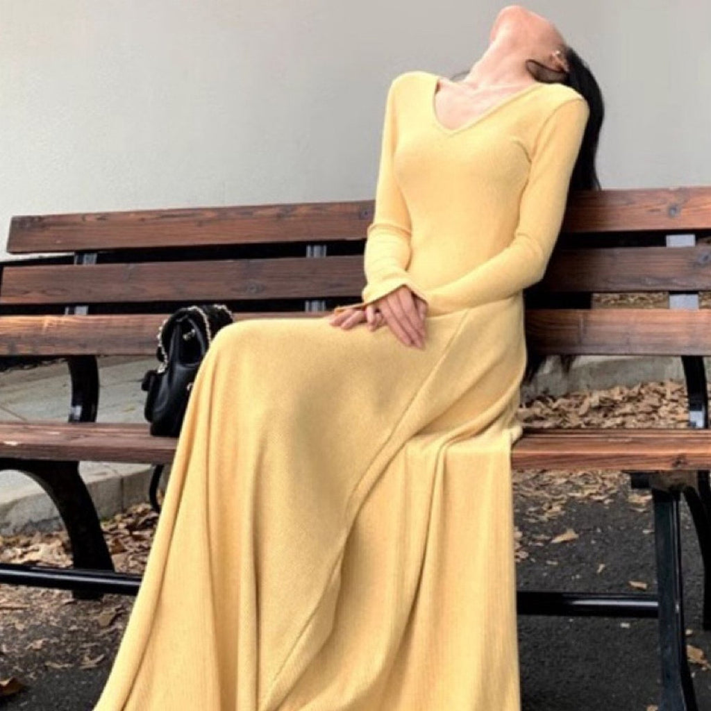 Women's French- Belted Knit Dress