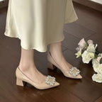 Women's French Elegant Pointed Toe Low Cut Shoes
