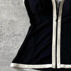 Women's French Striped Halterneck Vest
