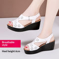 Women's Genuine Soft-leather Wedge Sandals