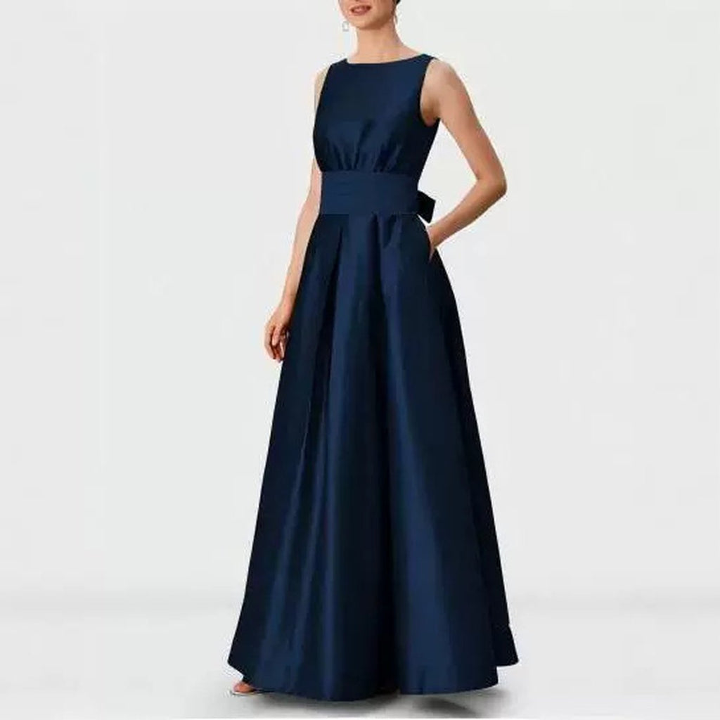 Women's Graceful Satin Banquet Evening Dress