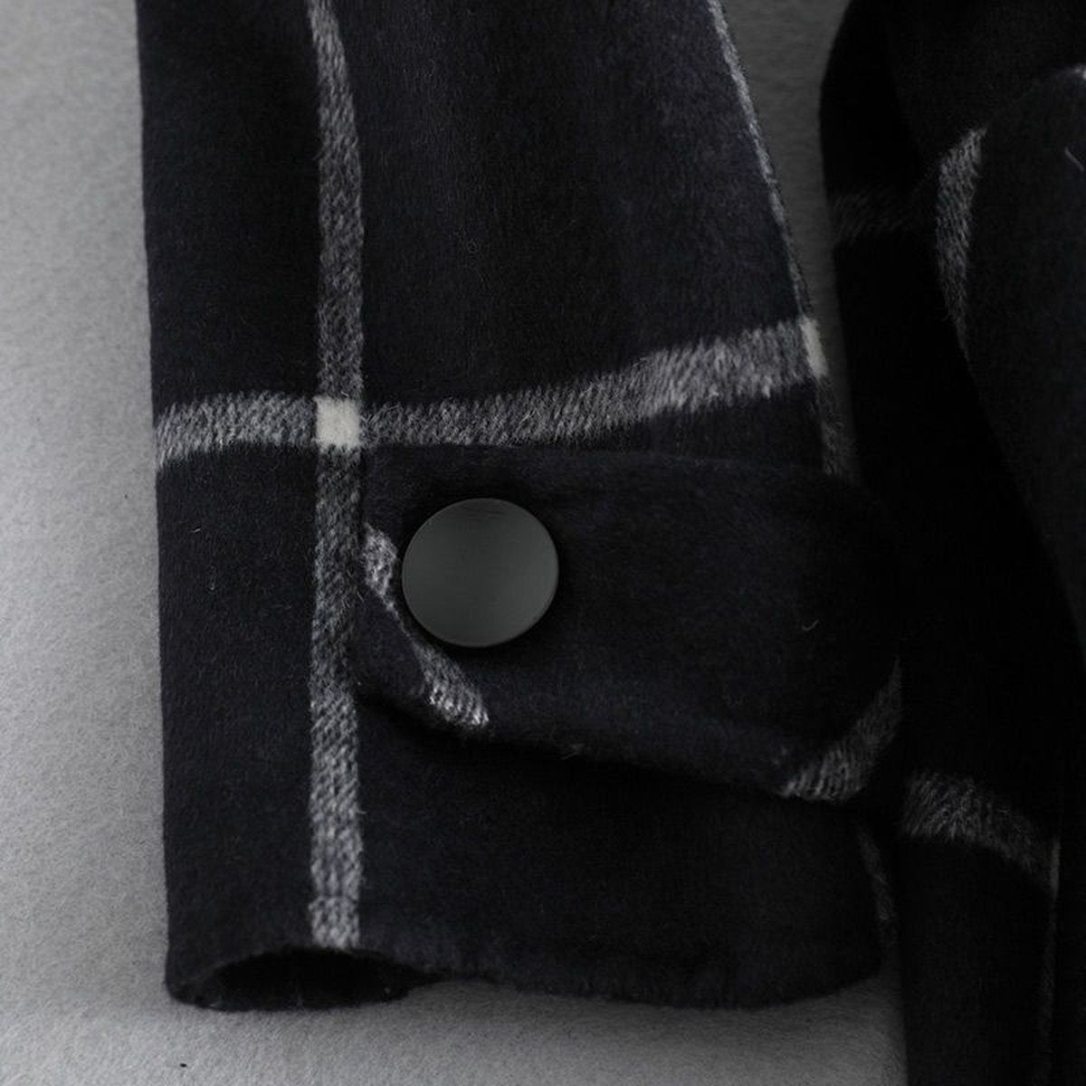 Women's Grid Coat Mid-length Woolen