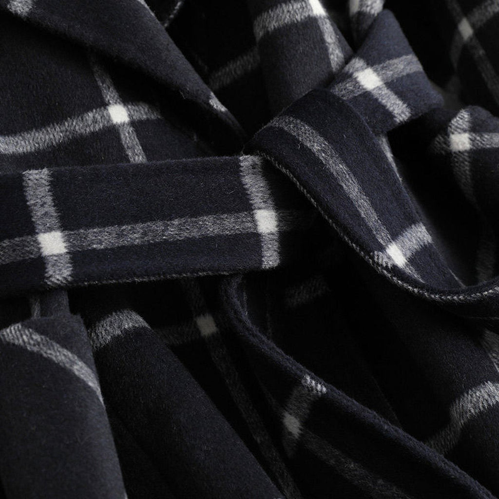 Women's Grid Coat Mid-length Woolen