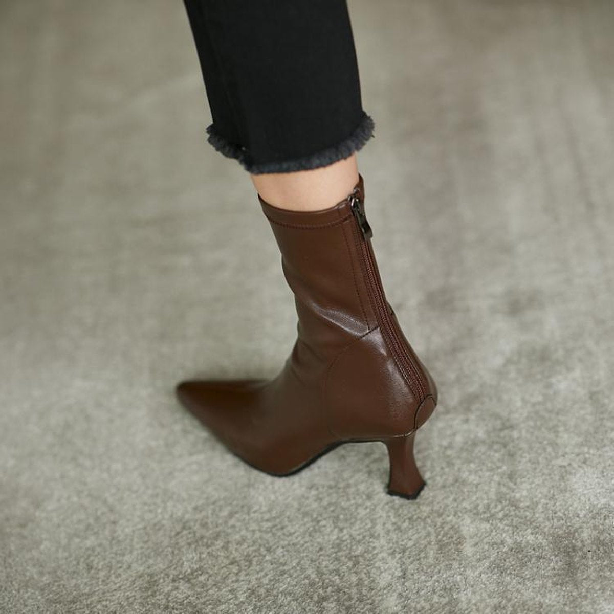 Women's High Heel Stretch Pointed Ankle Boots
