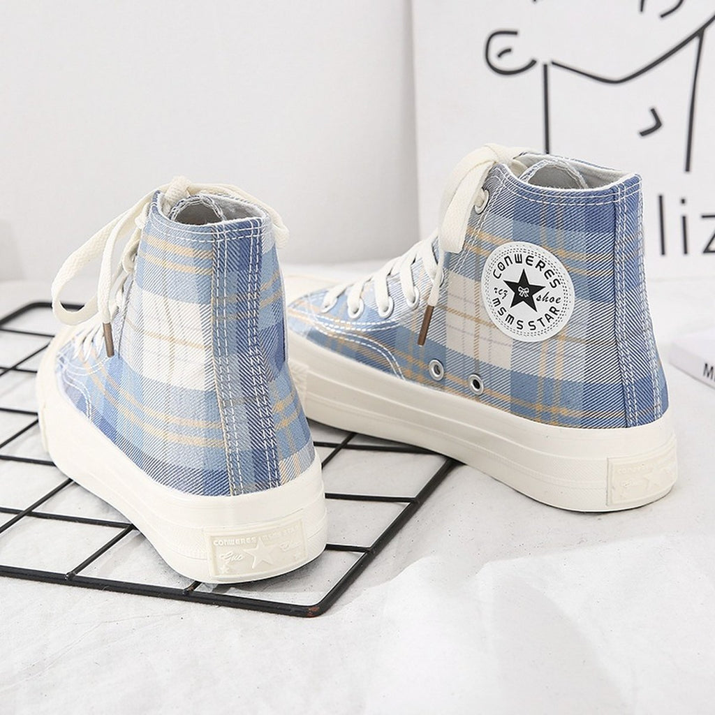 Women's High-top Canvas Shoes Original White Student Retro