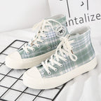 Women's High-top Canvas Shoes Original White Student Retro