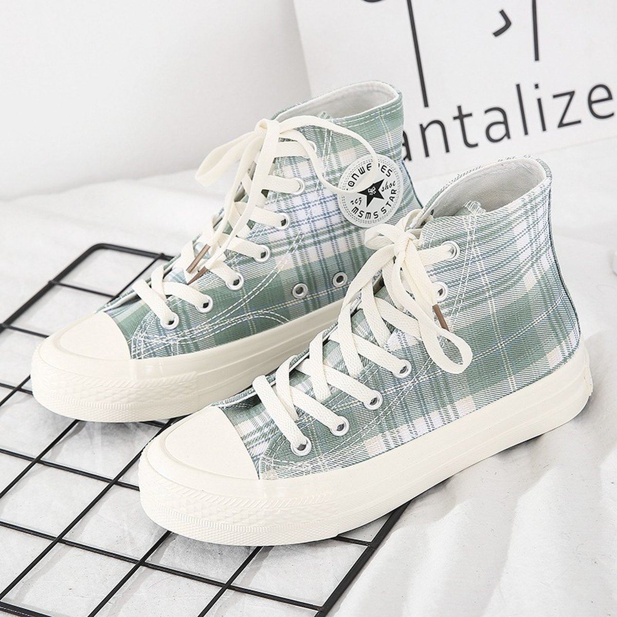 Women's High-top Canvas Shoes Original White Student Retro