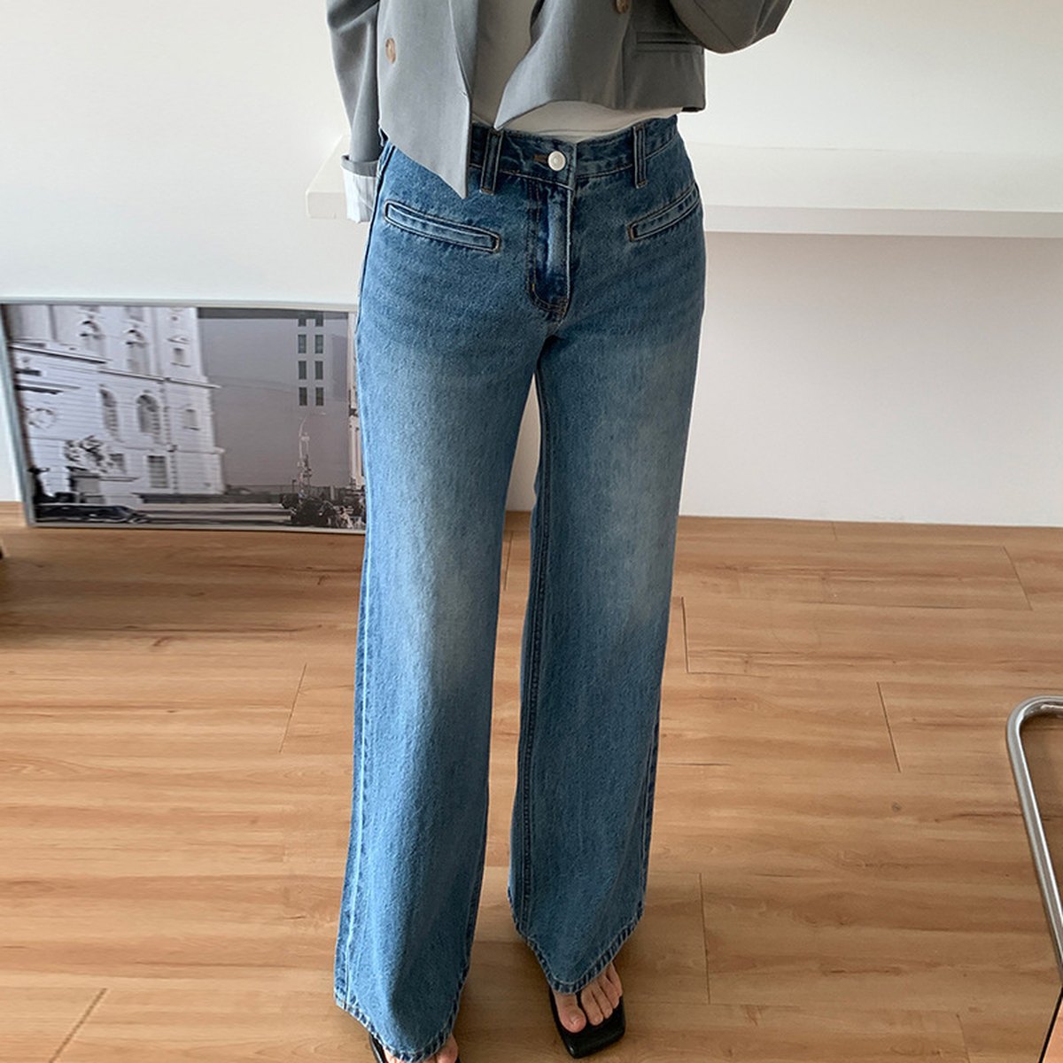 Women's High-Waist Retro Jeans