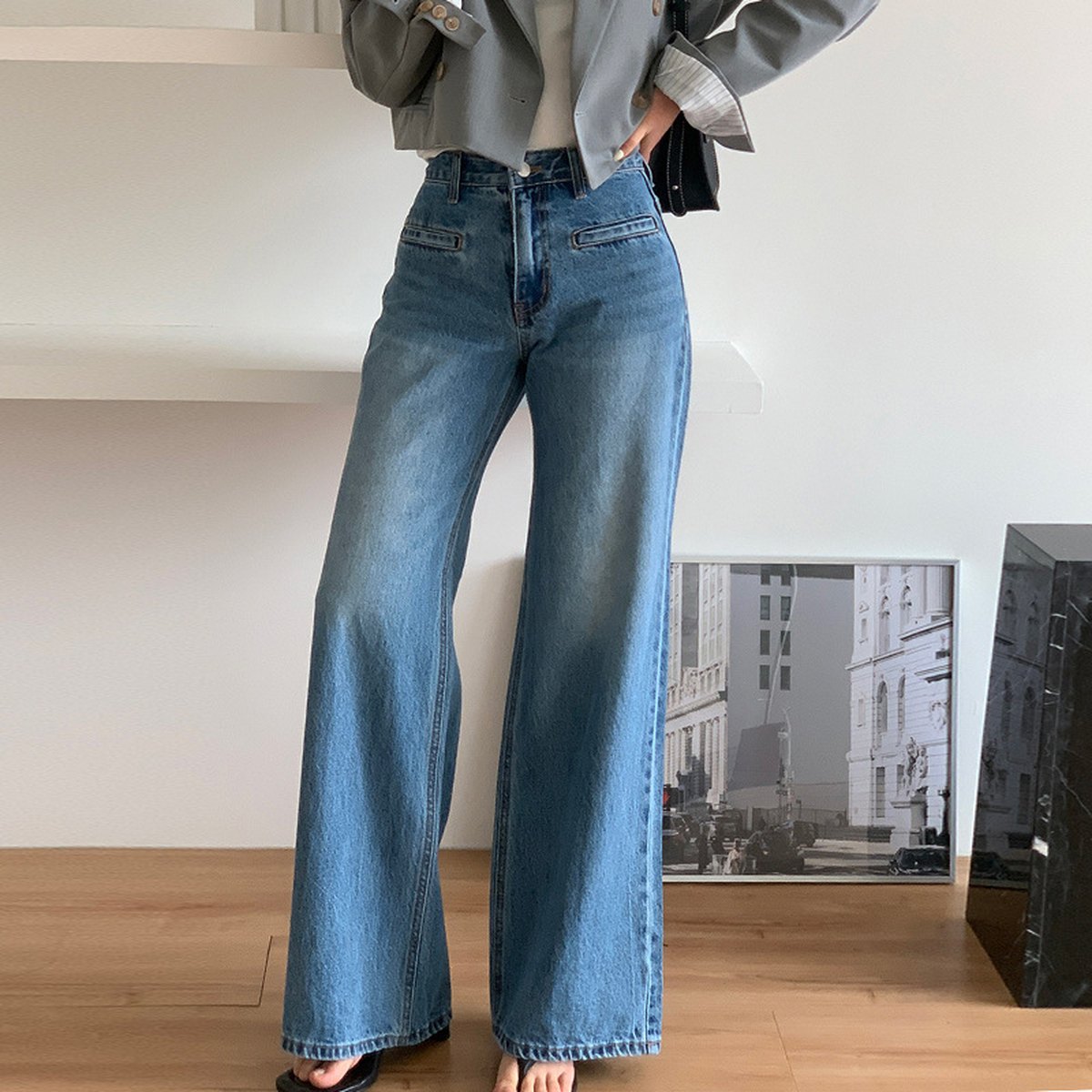 Women's High-Waist Retro Jeans