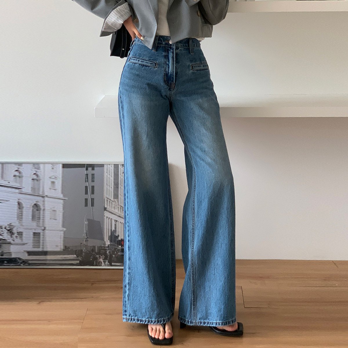 Women's High-Waist Retro Jeans