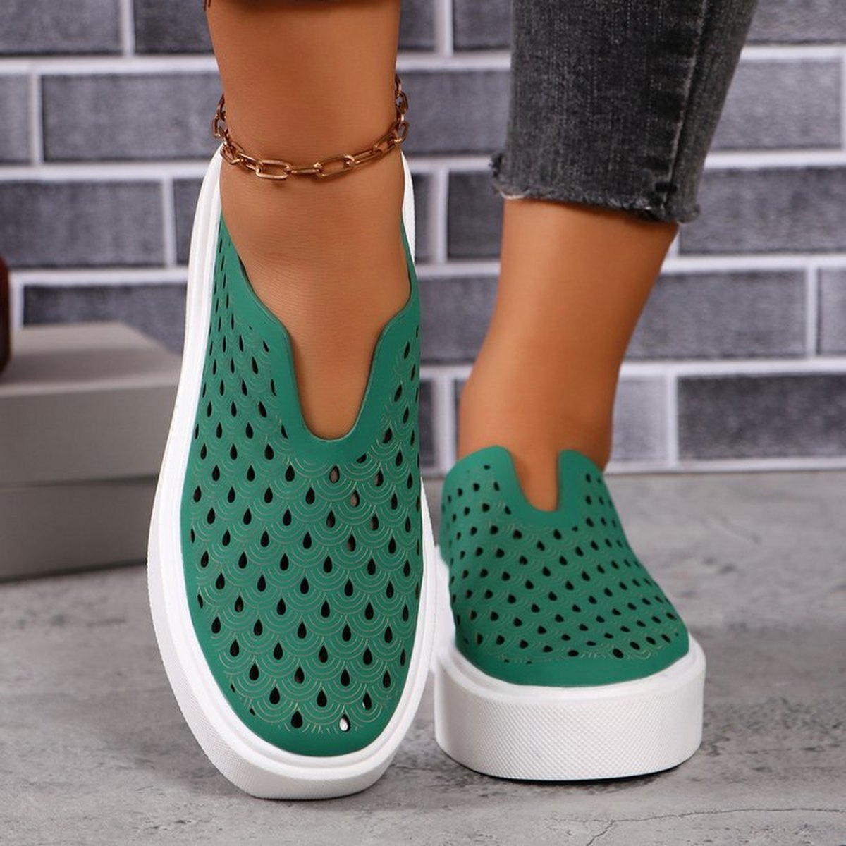 Women's Hollow-Out Slip-On Flats