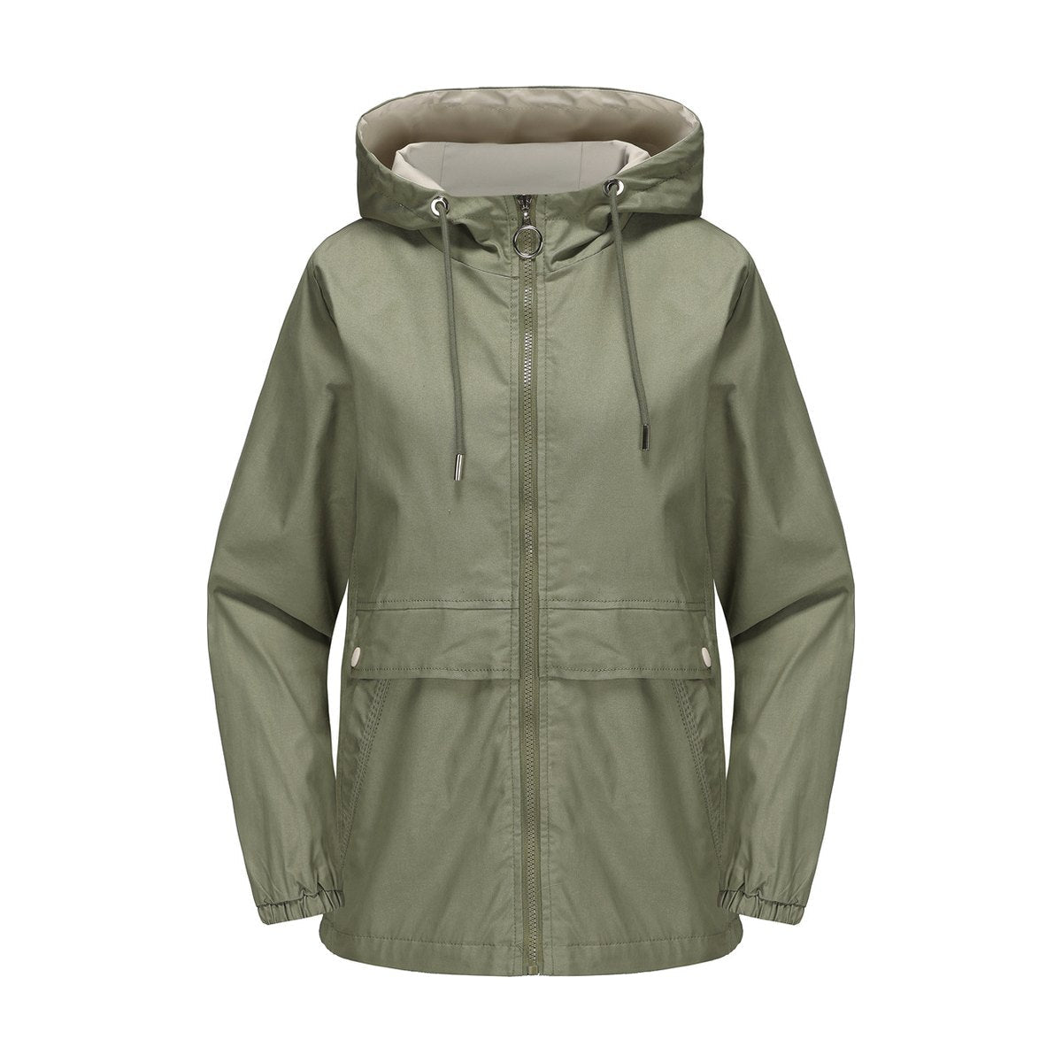 Women's Hooded Solid Color Trench Coat