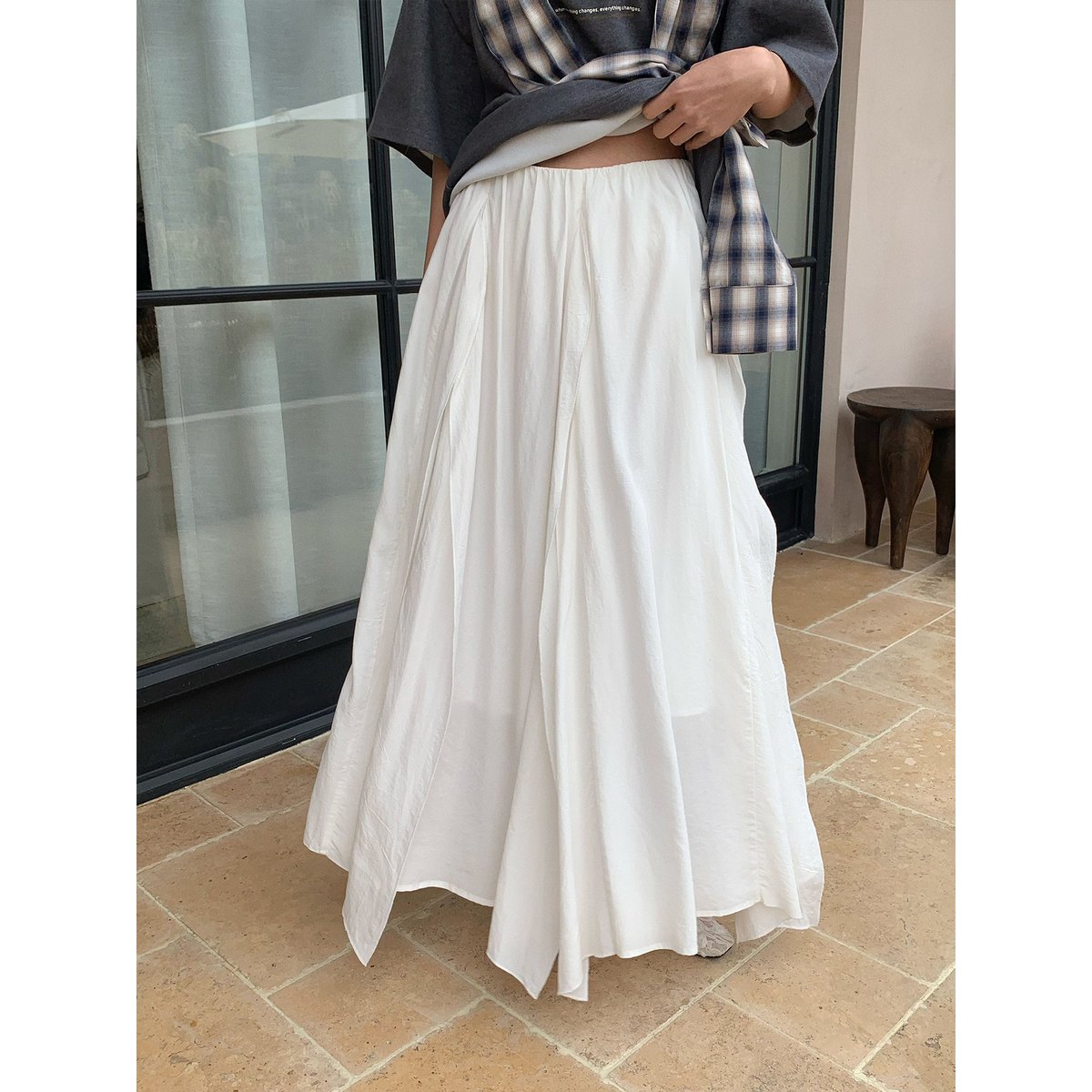 Women's Irregular Patchwork Maxi Skirt