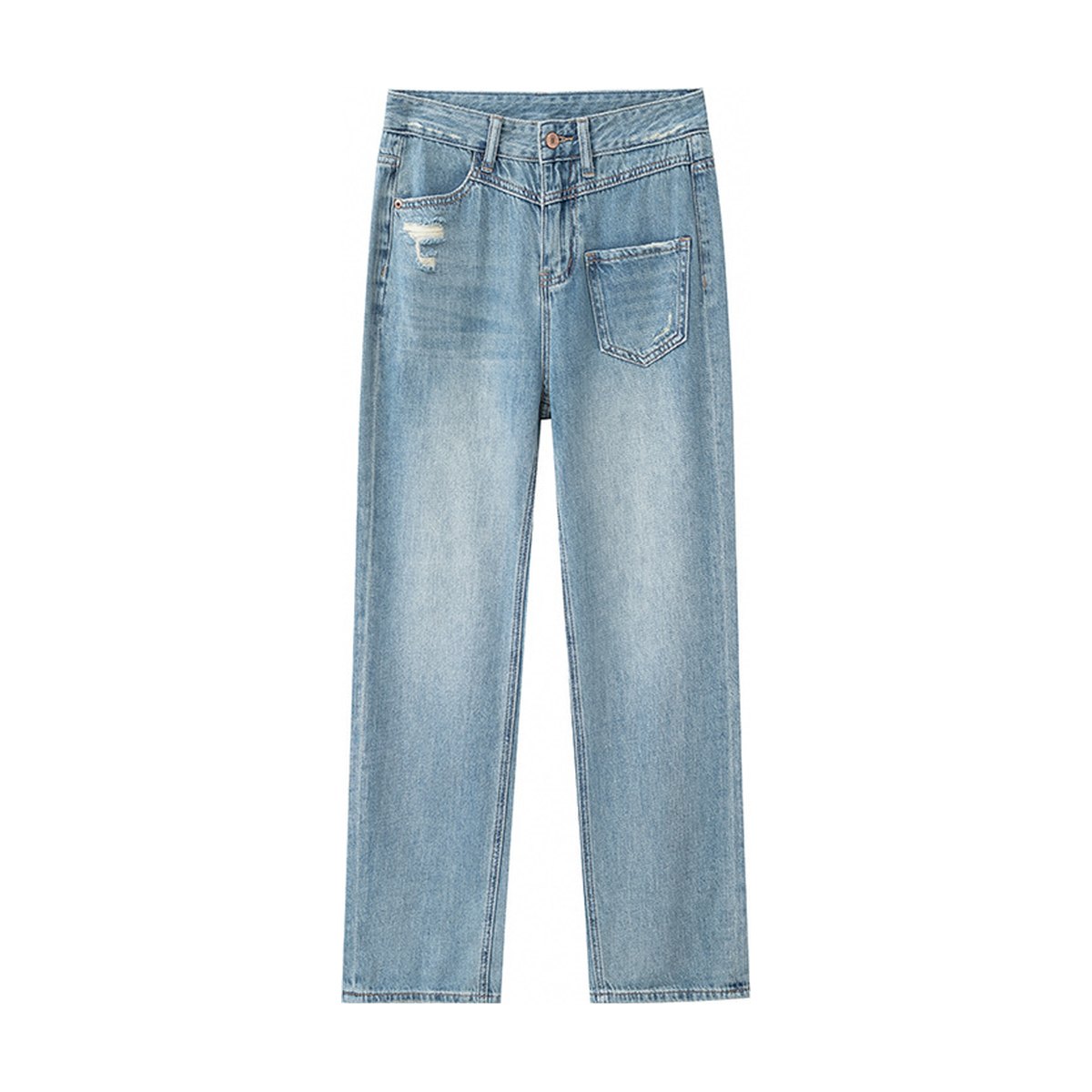 Women's Irregular Straight Jeans