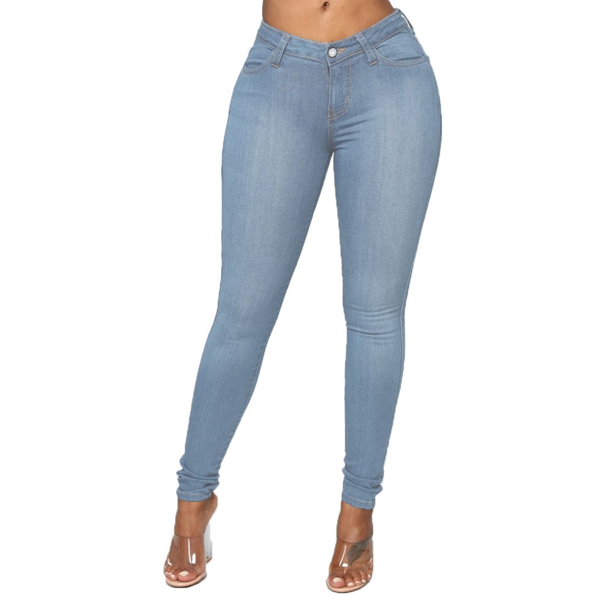 Women's Jeans European Skinny Pencil Pants XL