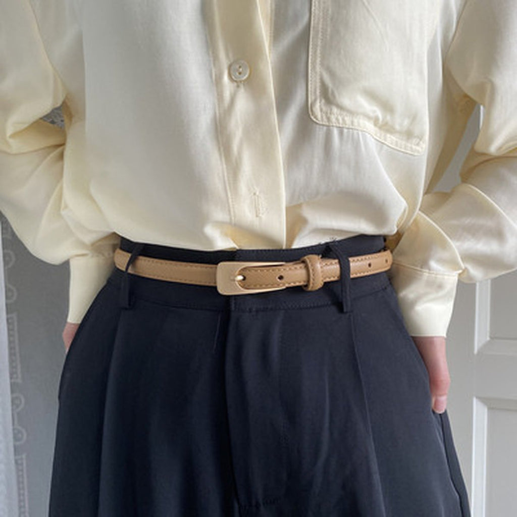 Women's Jeans Strap Retro Thin
