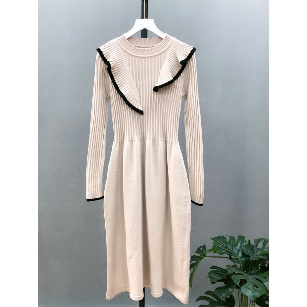 Women's Knit Dress Over Knee Base Skirt