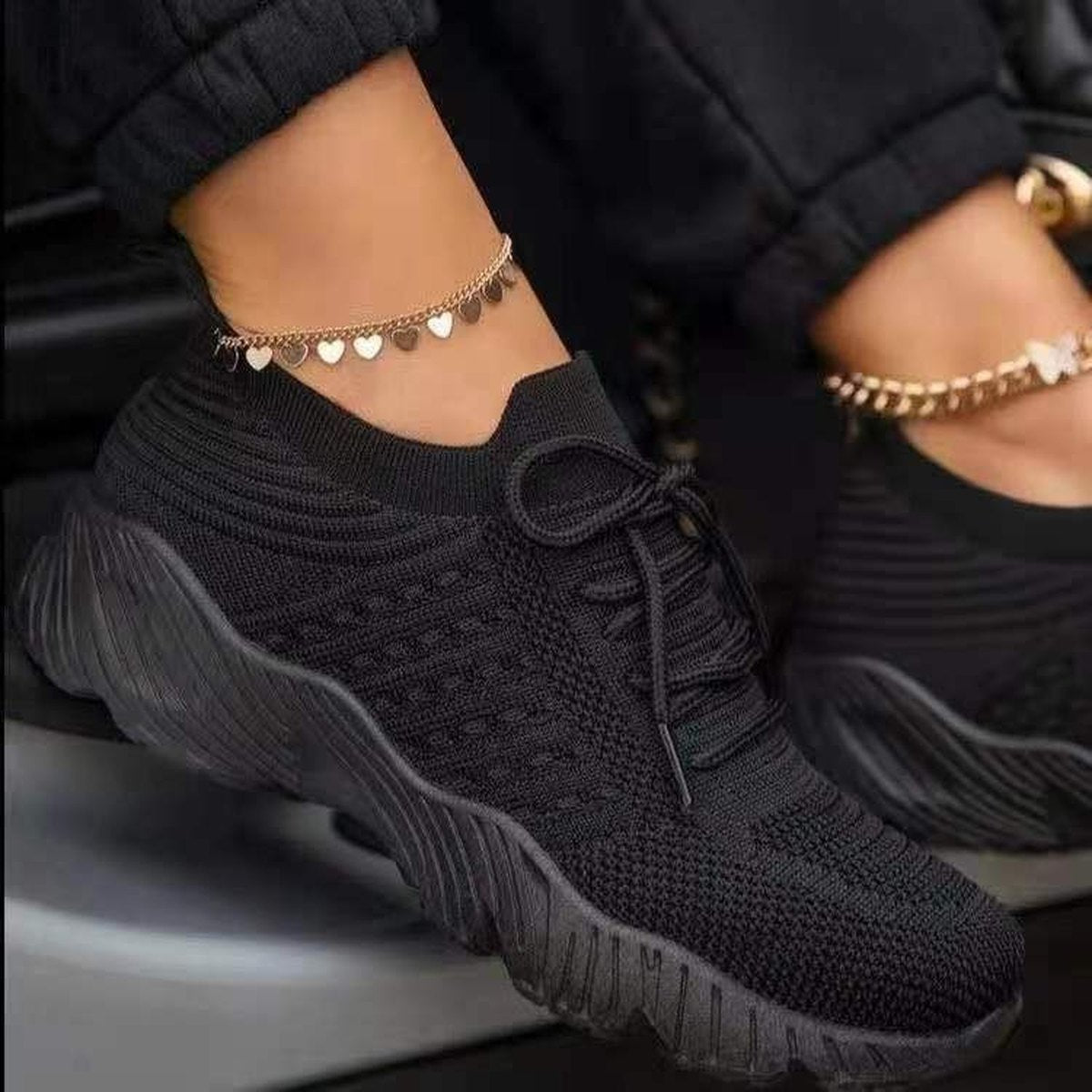 Women's Knit Platform Sneakers