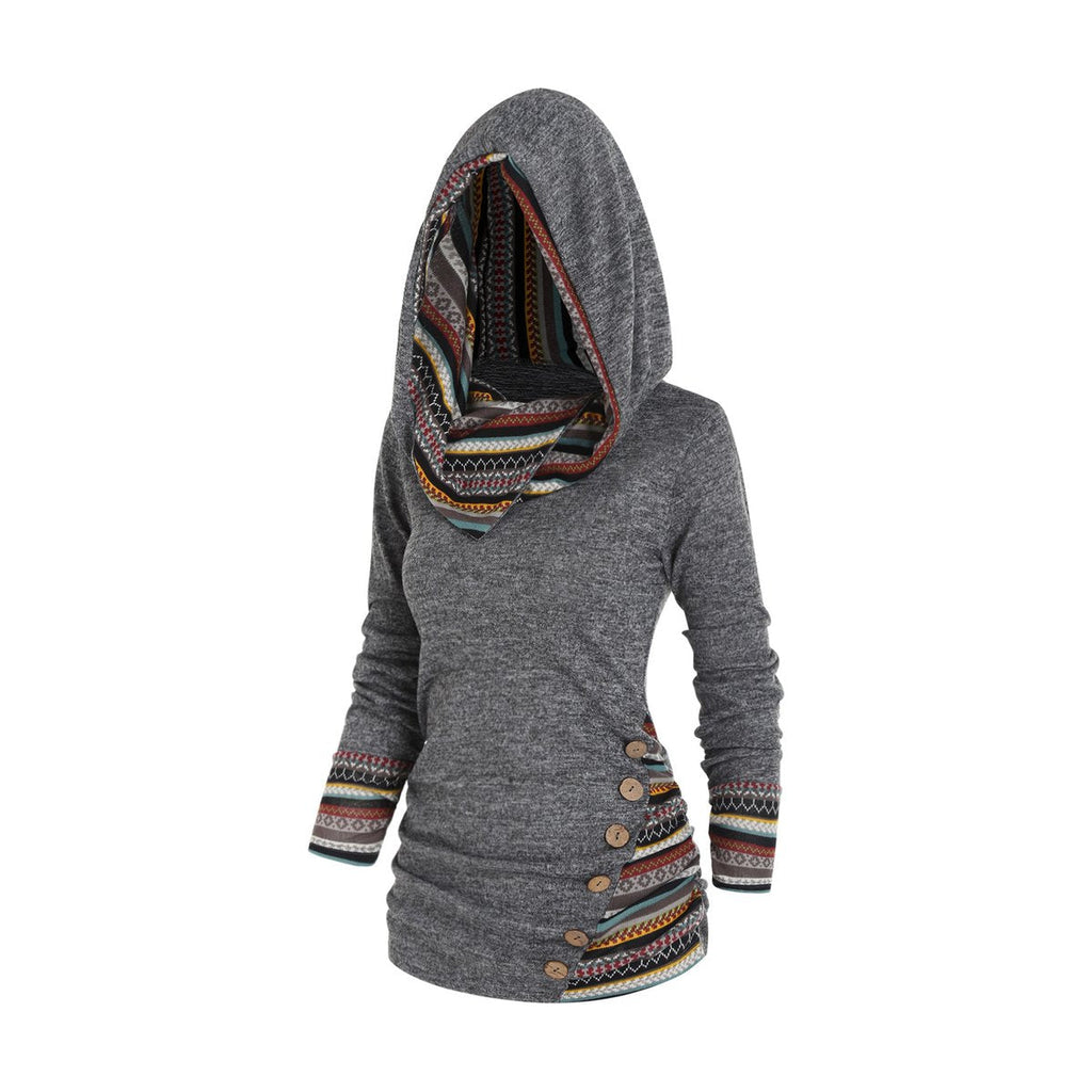 Women's Knitted Long Sleeve Button Top