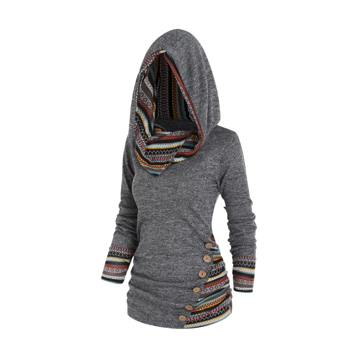 Women's Knitted Long Sleeve Button Top
