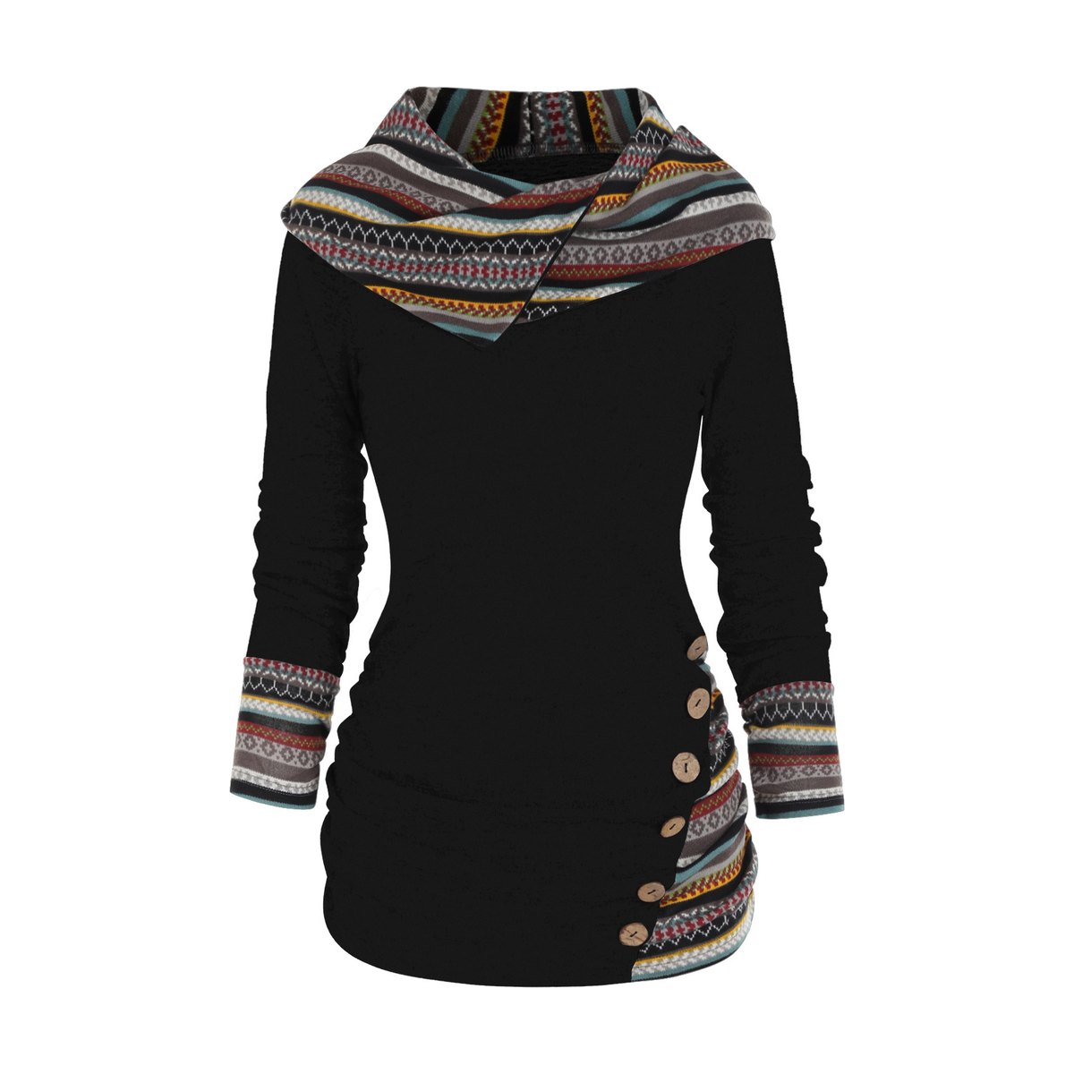 Women's Knitted Long Sleeve Button Top