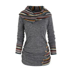 Women's Knitted Long Sleeve Button Top