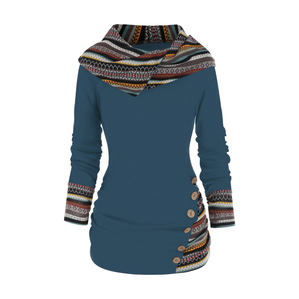 Women's Knitted Long Sleeve Button Top