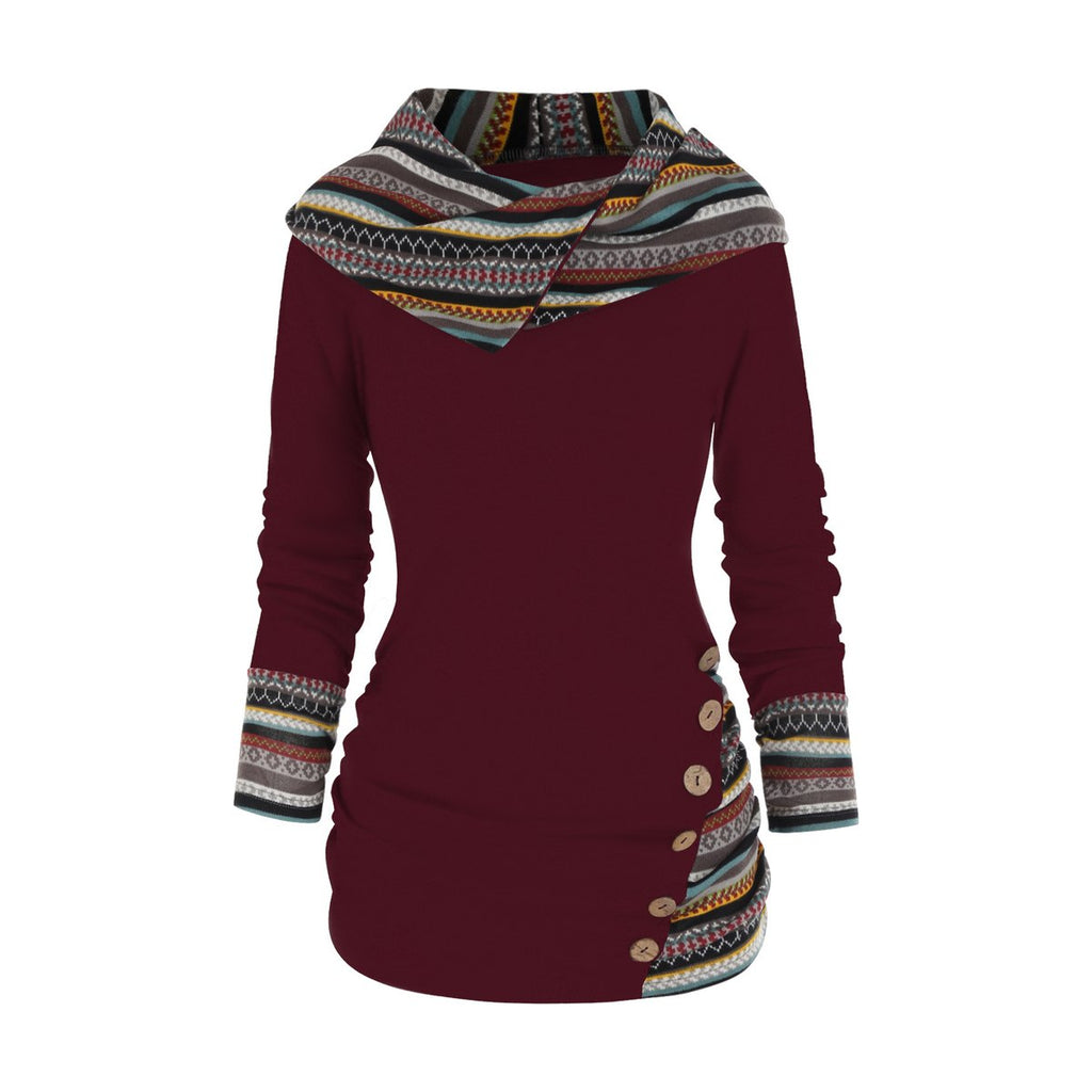 Women's Knitted Long Sleeve Button Top