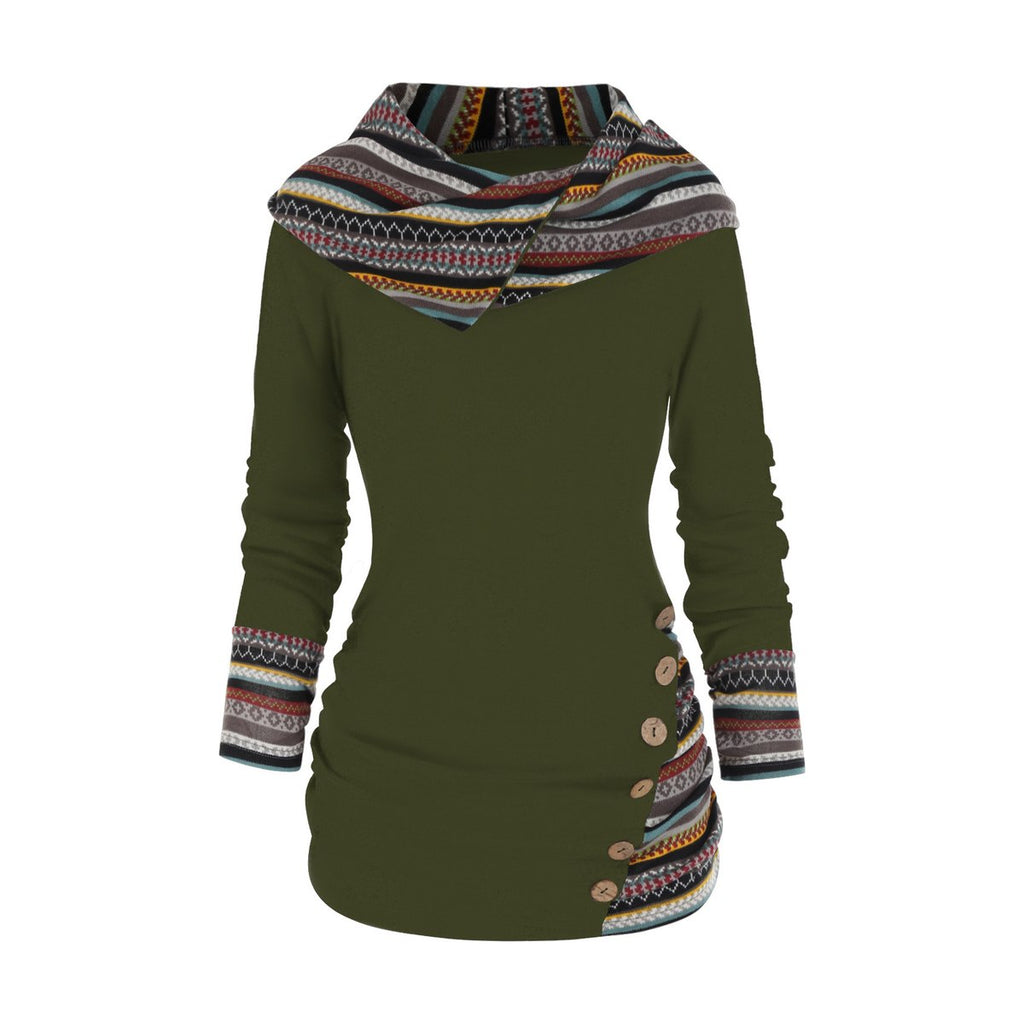Women's Knitted Long Sleeve Button Top