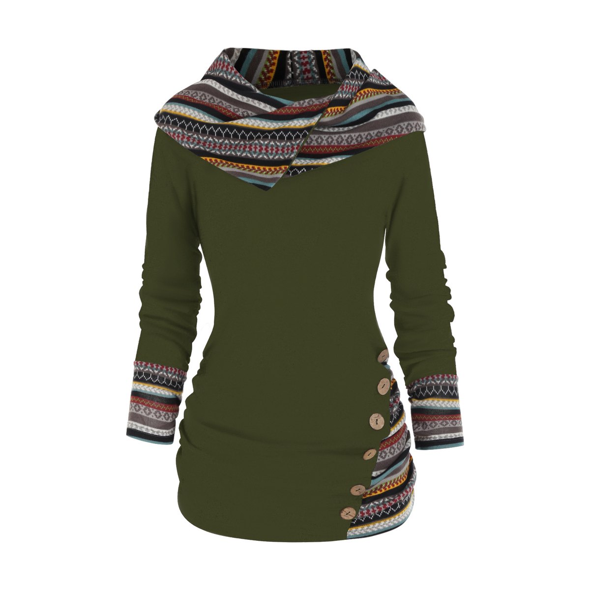 Women's Knitted Long Sleeve Button Top