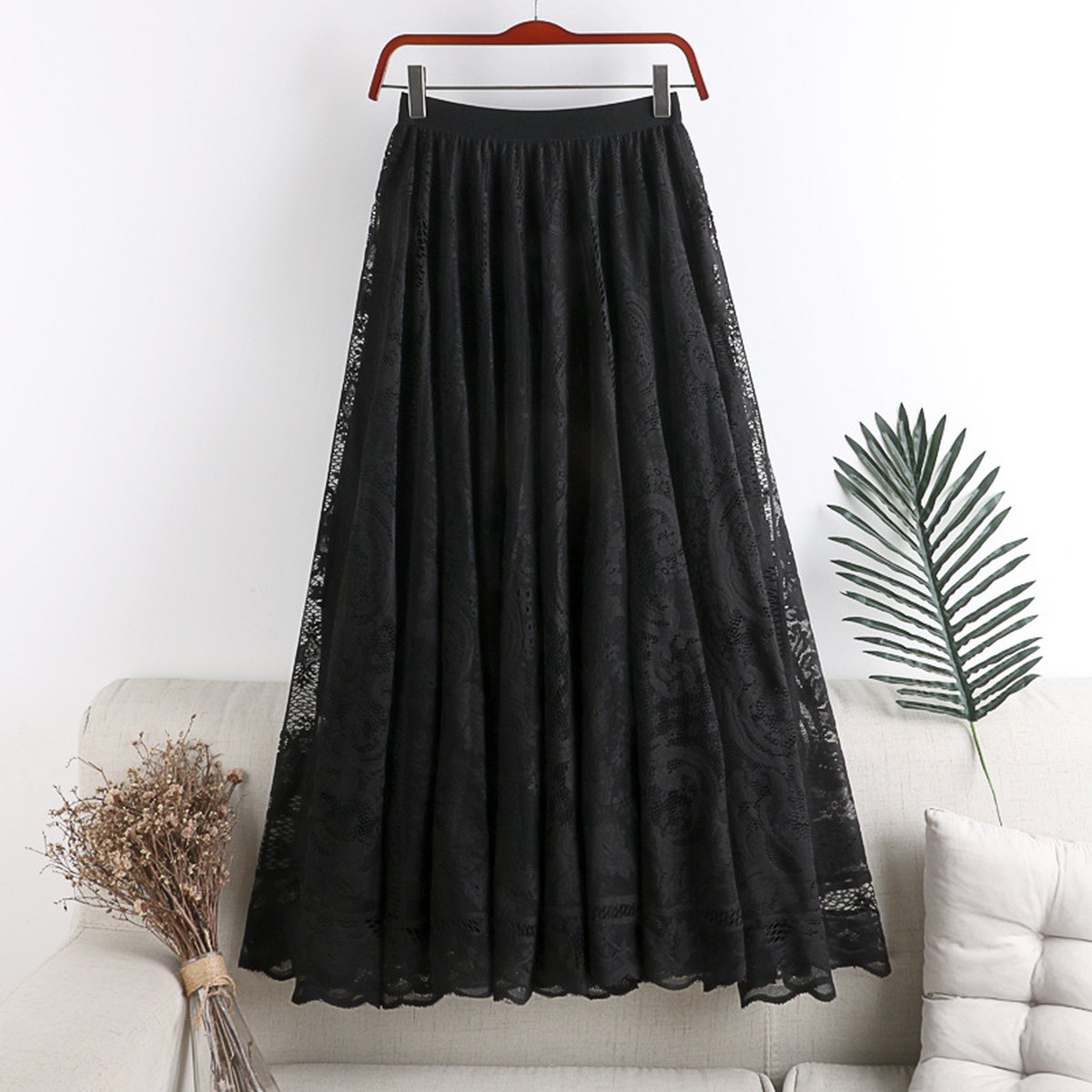 Women's Lace Midi Skirt