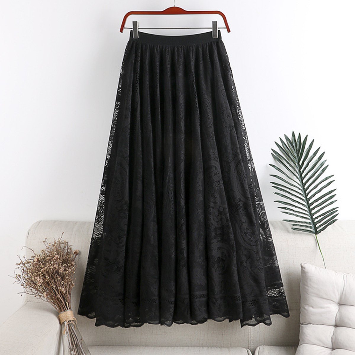 Women's Lace Midi Skirt